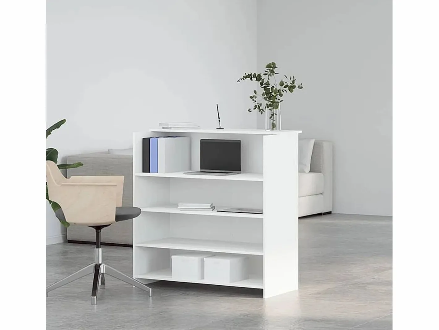 Mostrador de recepción 100x50x103,5 cm madera ingeniería^Clicnbuy Best