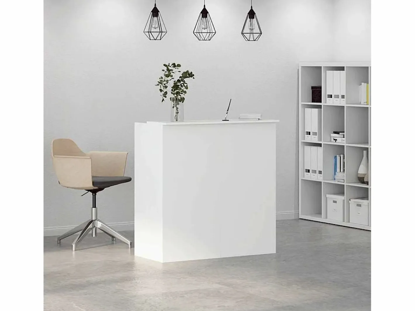 Mostrador de recepción 100x50x103,5 cm madera ingeniería^Clicnbuy Best