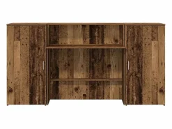 Clicnbuy Mostrador de recepción madera vieja 200x50x103,5 cm Marru00f3n Clearance