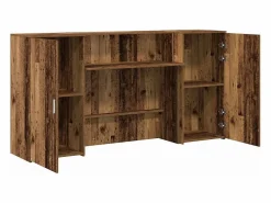 Clicnbuy Mostrador de recepción madera vieja 200x50x103,5 cm Marru00f3n Clearance