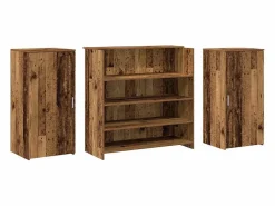 Mostrador de recepción madera vieja 200x50x103,5cm madera de ingeniería^