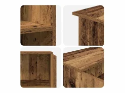 Clicnbuy Mostrador de recepción madera vieja 100x50x103,5 cm Marru00f3n Best
