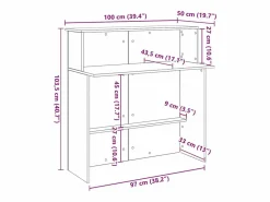 vidaxl Escritorio Tradicional|Mostrador de recepción 100x50x103,5 cm madera ingeniería