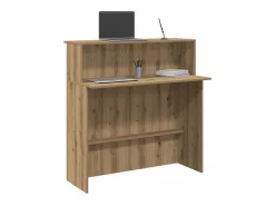 Clicnbuy Escritorio Tradicional|Mostrador de recepción roble artisian 100x50x103,5 cm