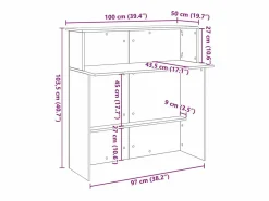 Clicnbuy Escritorio Tradicional|Mostrador de recepción roble artisian 100x50x103,5 cm