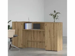 Mostrador de recepción roble artisian 200x50x103,5 cm^Clicnbuy Best