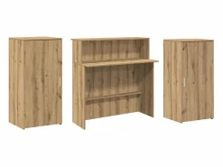 Mostrador de recepción roble artisian 200x50x103,5 cm^Clicnbuy Best