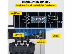 Pequeño Electrodoméstico|Máquina Comercial para Helado Suave SucceBuy de 2200 W, 2+1 Sabores, de Pie