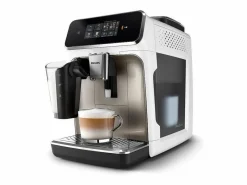 Philips Máquina de café espresso automática Serie 2300 EP2339/40 LatteGo cromo, pantalla táctil, molinillo cerámico, filtro AquaClean Blanco Online