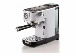 Ariete Máquina de café espresso manual 1381 blanca con manómetro, 15 bares, depósito de 1,1 L, compatible con café molido y cápsulas Blanco New