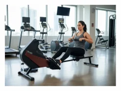 Máquina de ejercicios de remo con tiro central - O'Fitness - Contador de 5 funciones - Rueda magnética: 5 Kg Negro Sale