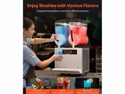 Máquina de Granizado Comercial SucceBuy 12 Lx2, Máquina de Smoothie Margarita, Acero Inoxidable, para la Casa, la Fiesta, el Café, el Bar^ Sale