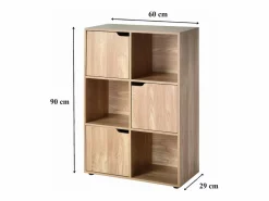 Calicosy Librería|Mueble 6 estantes con 3 puertas