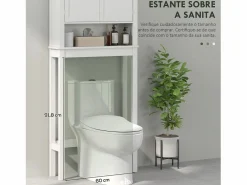 Homcom Mueble Para Lavadora|Mueble auxiliar Perséfone 2 puertas + compartimento 175x70x20 cm