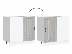 vidaxl Mueble bajo de cocina Lucca madera contrachapada sonoma Gris Hot