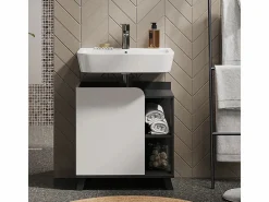 Vicco Mueble De Lavabo|Mueble bajo lavabo antracita/blanco 60x35x65 karen