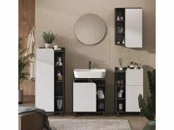 Vicco Mueble De Lavabo|Mueble bajo lavabo antracita/blanco 60x35x65 karen