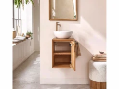 Mueble bajo lavabo de madera de teca maciza flotante 40 cm^BERAH GETAH Sale