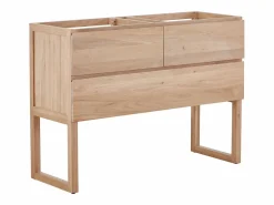 Vente-unique Mueble De Lavabo|Mueble bajo lavabo de roble macizo - Natural claro - L120 cm - TARELO