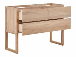 Vente-unique Mueble De Lavabo|Mueble bajo lavabo de roble macizo - Natural claro - L120 cm - TARELO