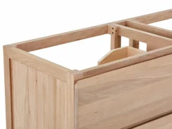 Vente-unique Mueble De Lavabo|Mueble bajo lavabo de roble macizo - Natural claro - L120 cm - TARELO