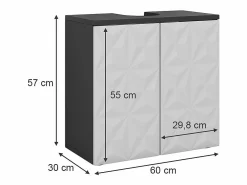Vicco Mueble De Lavabo|Mueble bajo lavabo 60x30x57 edge