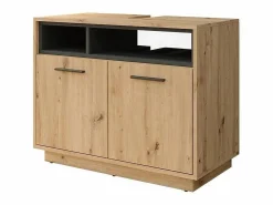 Vicco Mueble bajo lavabo roble artesanal/antracita 80x40x64 beatrice Color natural claro