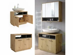 Vicco Mueble bajo lavabo roble artesanal/antracita 80x40x64 beatrice Color natural claro