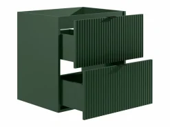 Vente-unique Mueble bajo lavabo suspendido estriado mate, color mate, An60 cm, ZEVINI Verde