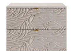 Mueble bajo lavabo suspendido texturizado con estante - - 80 cm - RINAREL^Vente-unique Best