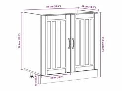 Mueble Bajo para Fregadero con almacenamiento Lucca 2 pcs^vidaxl Best