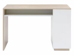 Mueble bar con almacenaje - Blanco y natural - ANOSKI^Vente-unique Clearance