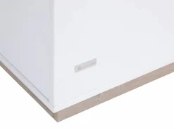 Mueble bar con almacenaje - Blanco y natural - ANOSKI^Vente-unique Clearance