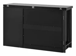 Hauss Spole Mueble bar giratorio con 2 puertas de cristal - Tapa reversible - Negro Online
