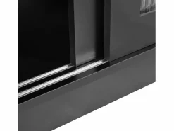 Hauss Spole Mueble bar giratorio con 2 puertas de cristal - Tapa reversible - Negro Online