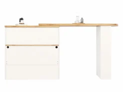 Mueble bar giratorio con iluminación LED y dos puertas de cristal - y natural^Hauss Spole Outlet