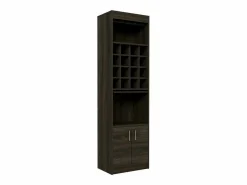 Mueble Bar kava espresso en melamina con Estante para Copas y Gabinete Inferior , 180.6 cm X 51 cm X 34 cm ,^TuHome Discount