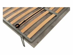 Les Tendances Cama Abatible|Mueble cama 140x190 cm con sofá y columna contenedor de madera de nogal Kanto-Color Microfibra 12