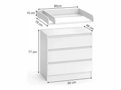 Vicco Mueble cambiador 80x76x87 emma Blanco