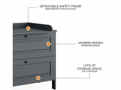 Vicco Mueble De Bebé|Mueble cambiador 108x70x98 ajaton