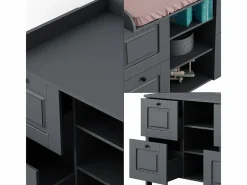 Vicco Mueble cambiador 133x70x98.4 ajaton Gris New