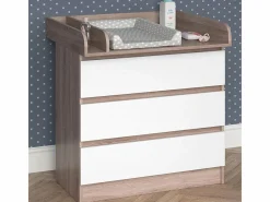 Vicco Mueble cambiador sonoma/blanco 80x76x87 emma Color natural claro Best