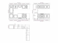 Mueble cocina Kalmar brillo 14 pzas madera contrachapada^vidaxl Discount