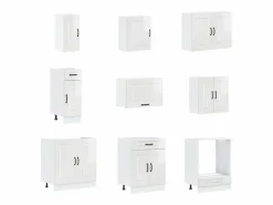 Mueble cocina Kalmar brillo 14 pzas madera contrachapada^vidaxl Discount