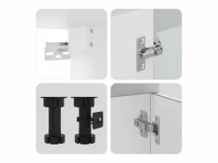 vidaxl Cocina Completa|Mueble cocina Kalmar hormigón 4 pzas madera contrachapada