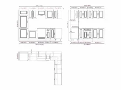 vidaxl Cocina Completa|Mueble cocina Kalmar hormigón 14 pzas madera contrachapada