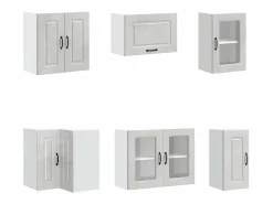 vidaxl Cocina Completa|Mueble cocina Kalmar hormigón 11 pzas madera contrachapada