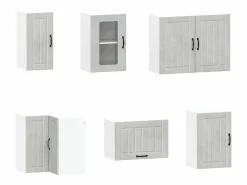 Mueble cocina Kalmar hormigón 11 pzas madera contrachapada^vidaxl Best