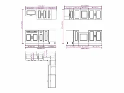 vidaxl Mueble cocina Kalmar hormigón 11 pzas madera contrachapada Gris Outlet