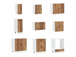 Mueble cocina Kalmar madera vieja 14 pzas madera contrachapada^vidaxl Discount